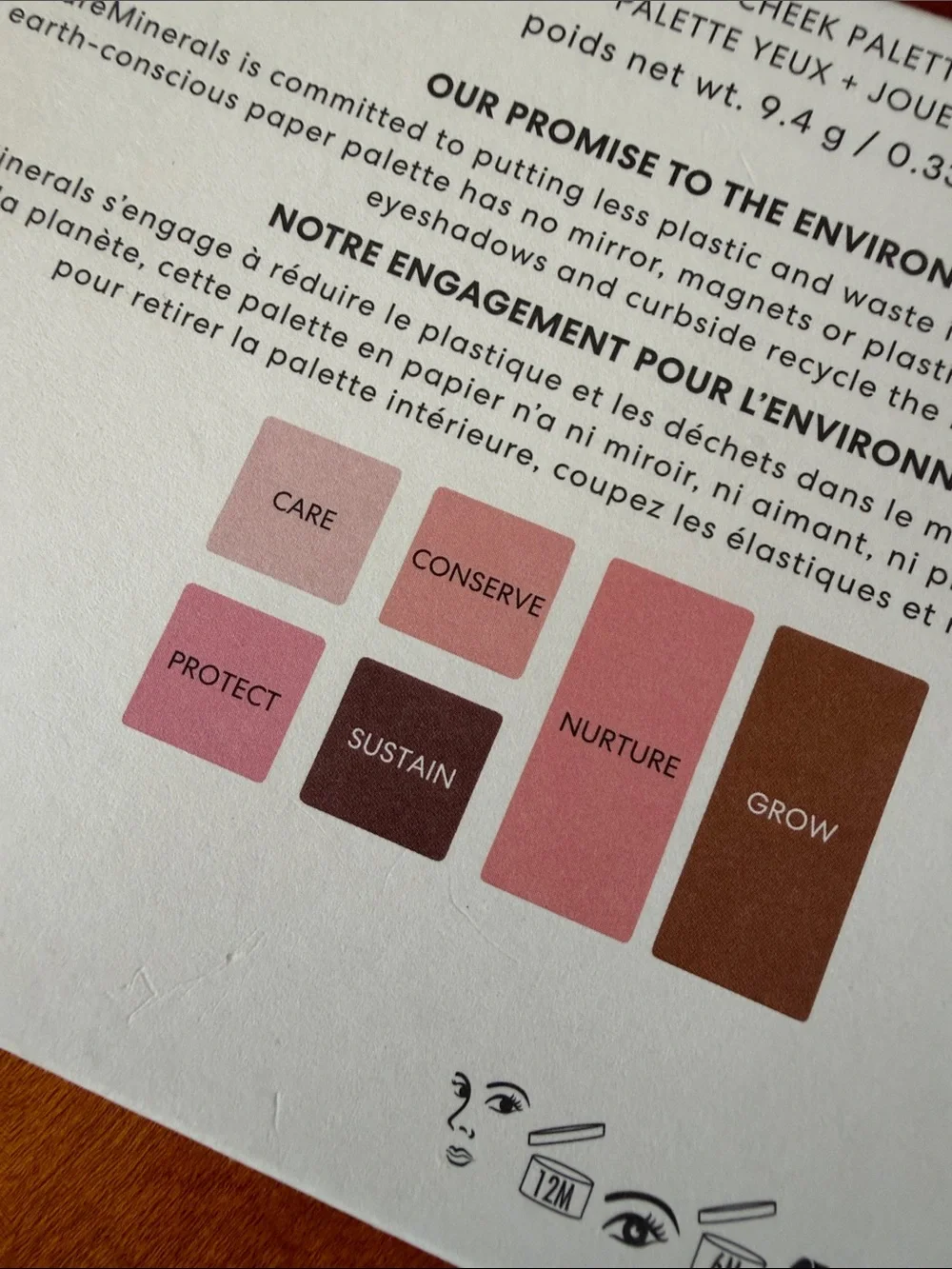 bareMinerals  eye/cheek palette    in Pink and Green